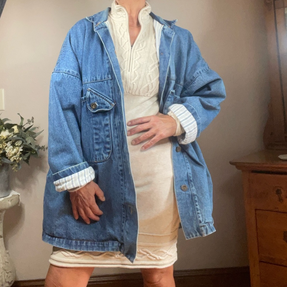 Vintage Be In The Current Seen Denim Barn Chore Coat OSFA